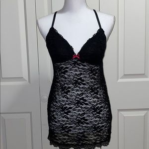 Gilligan & O'Malley Black Lace Teddy